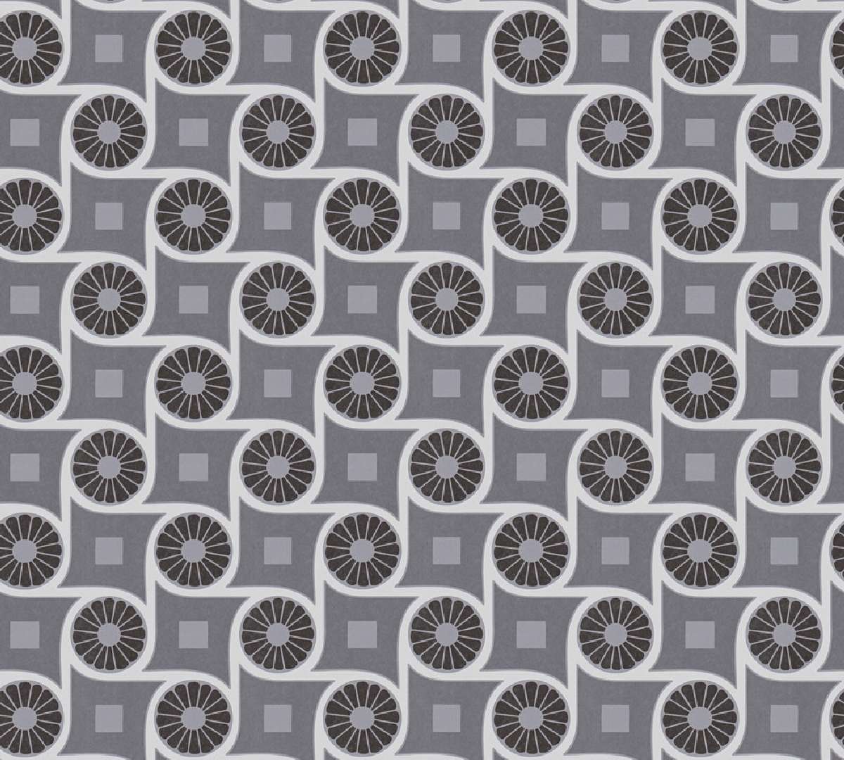 Vliestapete Art of Eden 390604 - Grafiktapete Muster - Grau, Weiß
